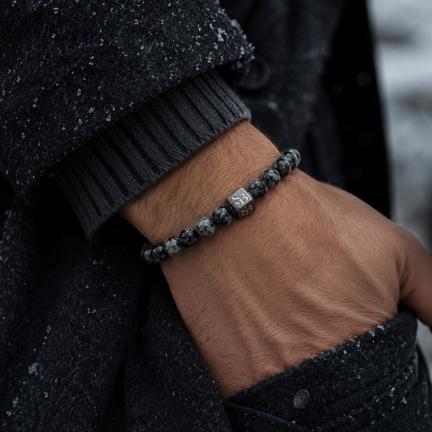 Snowflake Obsidian Stones (8mm)