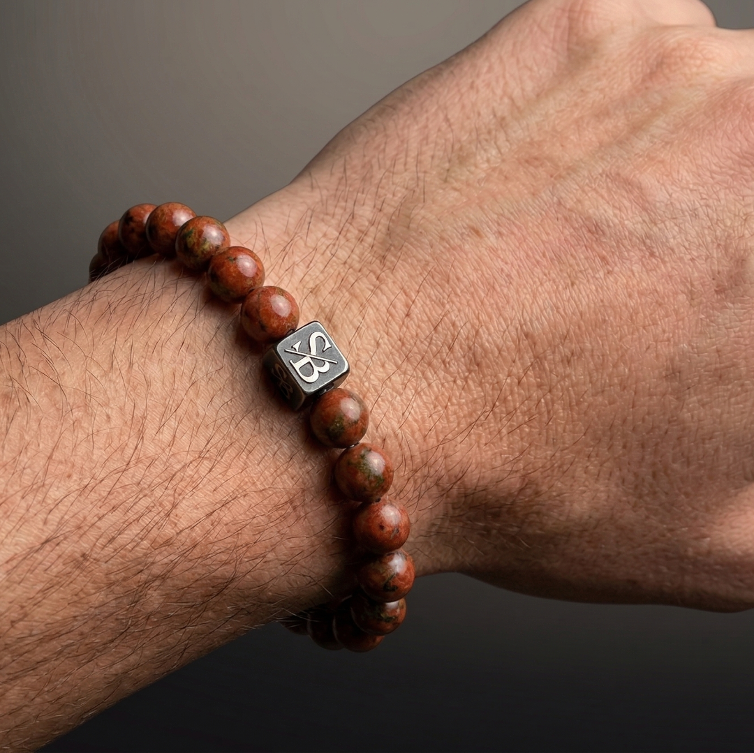 Brazil Agate Stones (8mm) - Detail | Stoney Bracelets