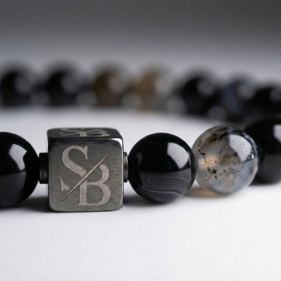 Schwarzer Bänderachat (8mm)