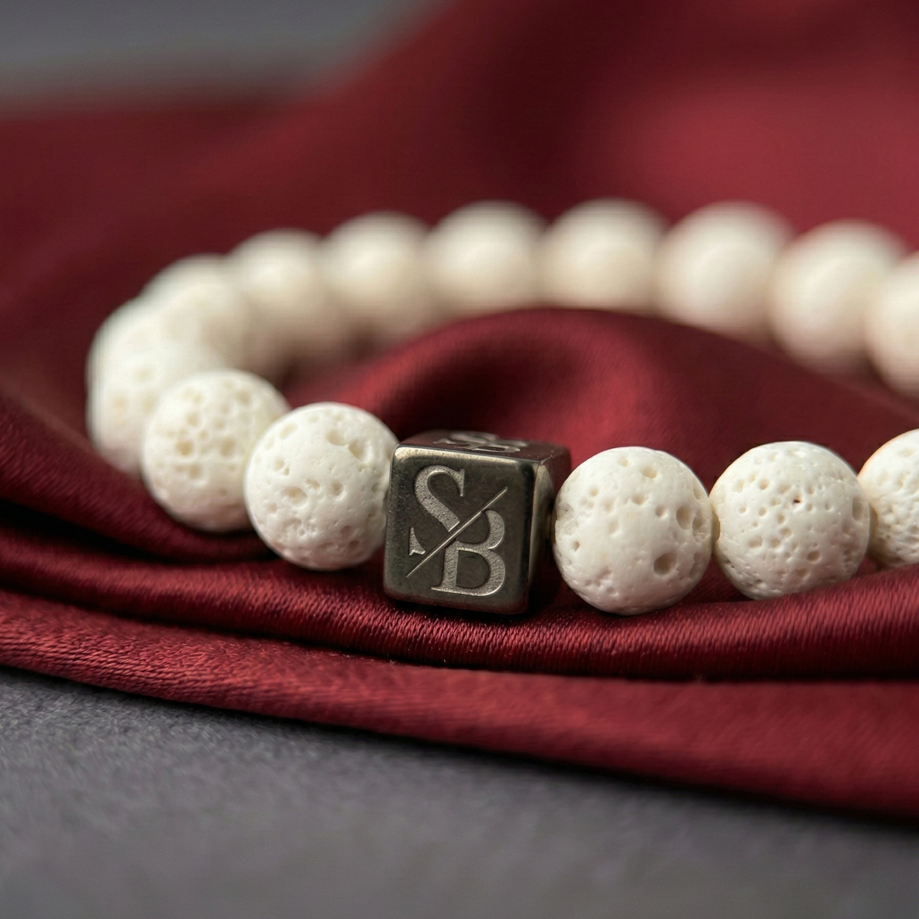 White Lava Stones (8mm)