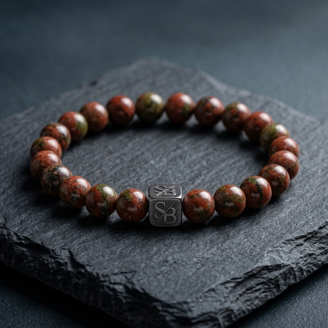 Brazil Agate Stones (8mm) - Gedragen | Stoney Bracelets