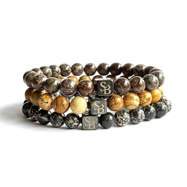 Triple Brown Set (8mm)