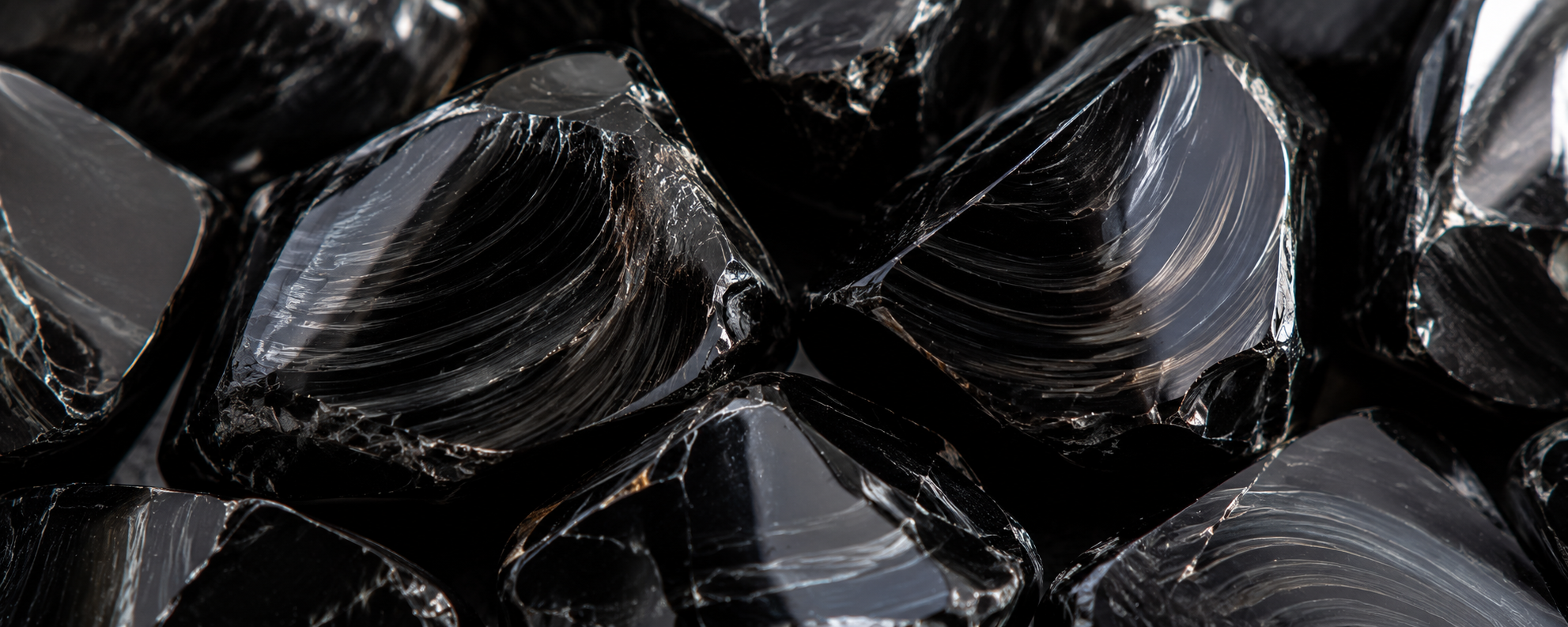 Obsidiaan armband