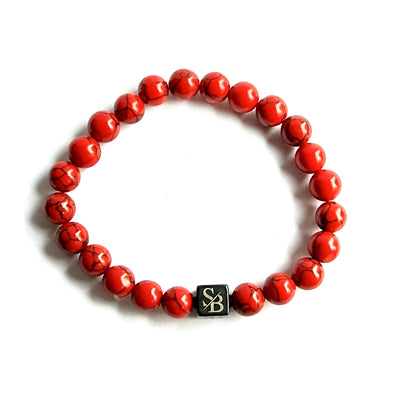 Red Vintage Stones (8mm)