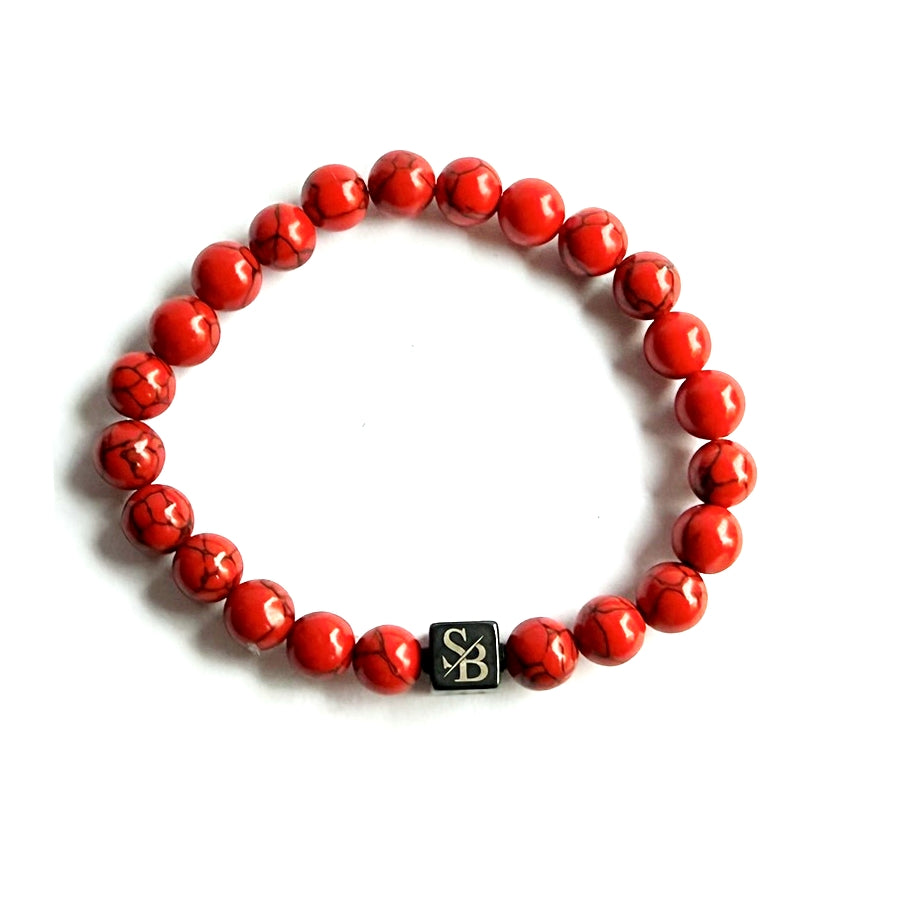 Red Vintage Stones (8mm)