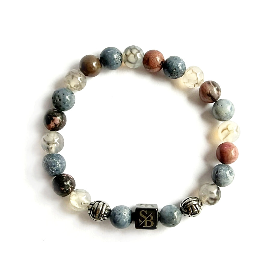 Poseidon | Silver+ Stones (8mm)