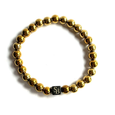 Gold Hematiet Stones (8mm) - Detail | Stoney Bracelets