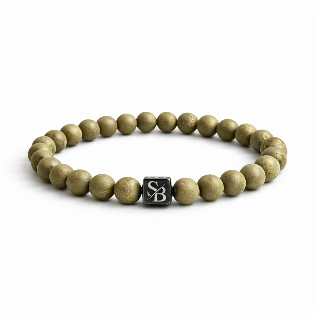 Gold Druzy Agate (8mm) - Stoney Bracelets | Handgemaakte Natuursteen Armband