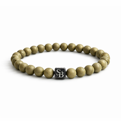 Gold Druzy Agate (8mm) - Stoney Bracelets | Handgemaakte Natuursteen Armband