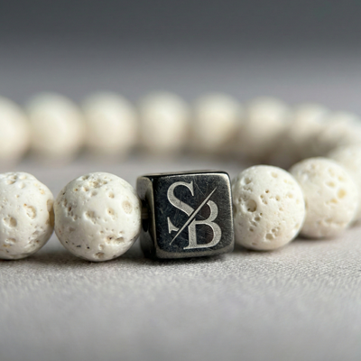 White Lava Stones (8mm)