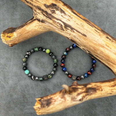 De Hera Silver+ Stones van Stoney Bracelets met zilveren kralen en afrikaanse turquoise, setfoto1.