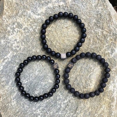 Triple Black Set (8mm)