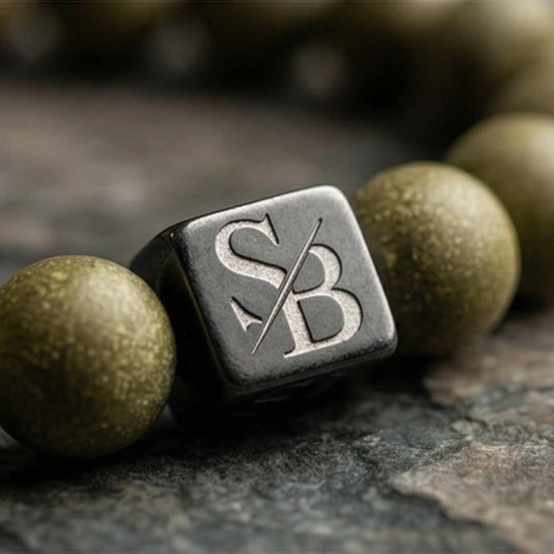 Gold Druzy Agate (8mm) - Zijaanzicht | Stoney Bracelets