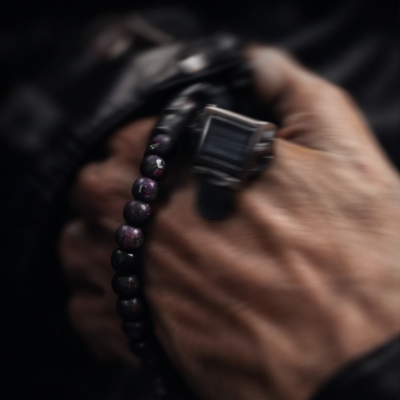 Peacock Druzy Agate (8mm) - Bovenaanzicht | Stoney Bracelets