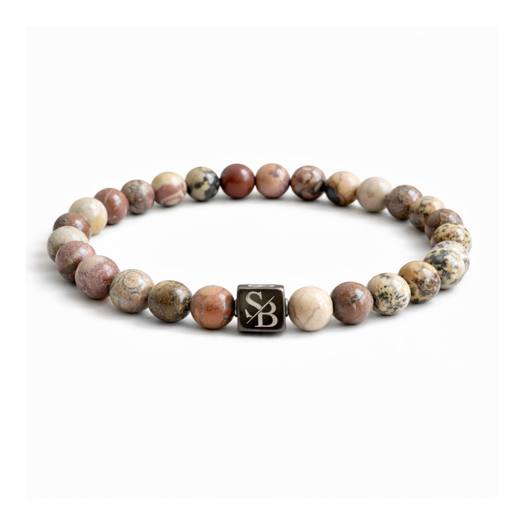 Leopard Skin Stones (8mm) - Stoney Bracelets | Handgemaakte Natuursteen Armband