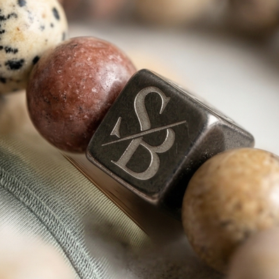 Leopard Skin Stones (8mm) - Bovenaanzicht | Stoney Bracelets