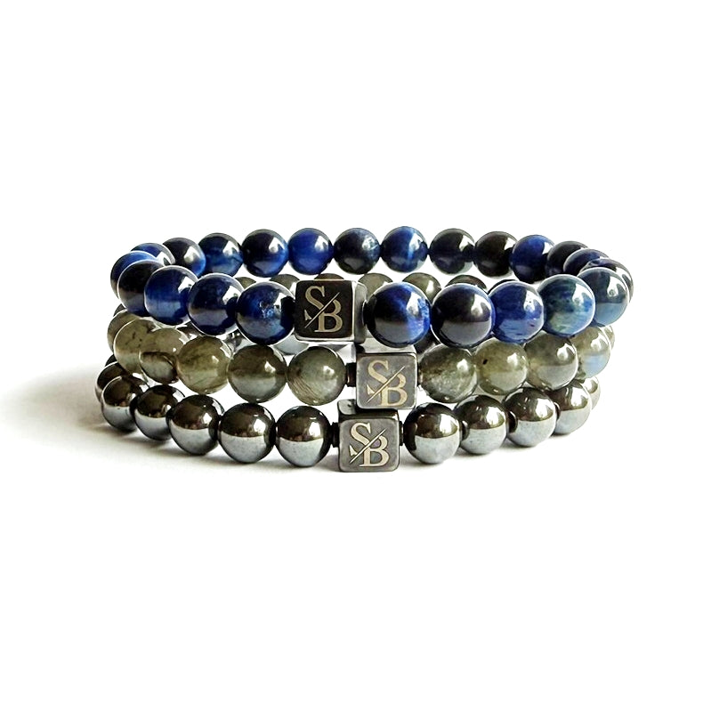Triple Blue Set (8mm)