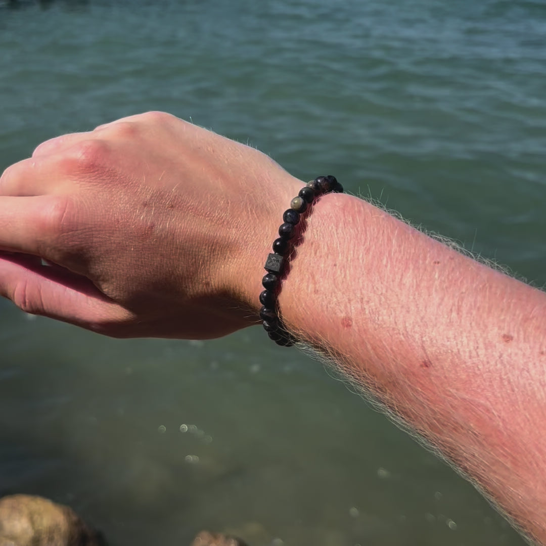 Load video: Darkblue Tiger Eye Stones (6mm)