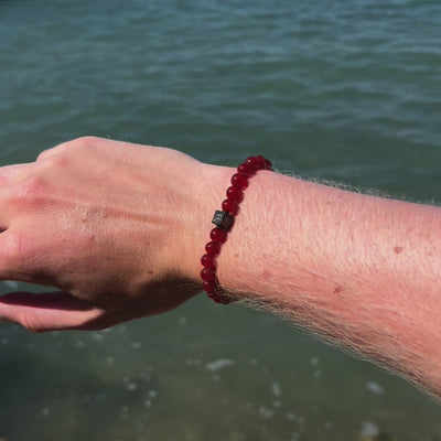 Rote Onyxsteine ​​(6mm)