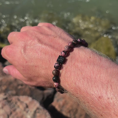 Black Rhodonite Stones (8mm)