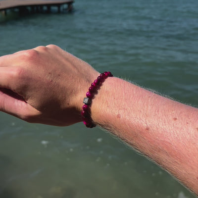 Rosen-Tigerauge-Steine ​​(6 mm)