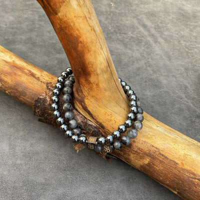 Stoney Bracelets Dames Armband Hematiet Stones 6mm