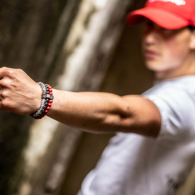 Stoney Bracelets Heren Armband Red Vintage Stones